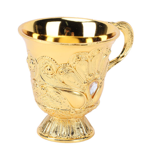 Modell: Retro-Metall-Weinglas; Farbe: Gold 2