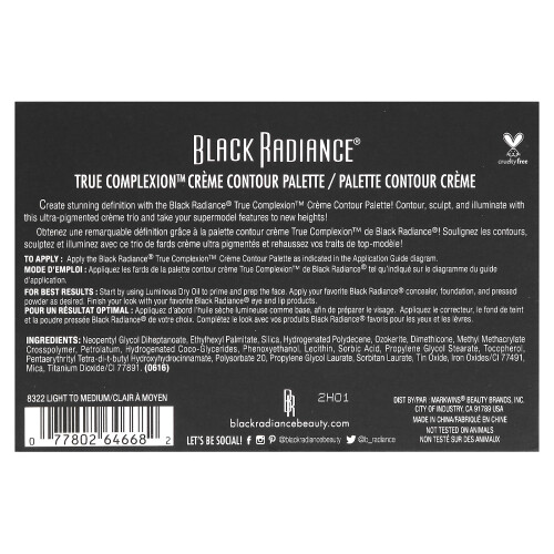 True Complexion, Creme Contour Palette, 8322 Licht Tot Medium, 0.26 oz (7.5 g) 1