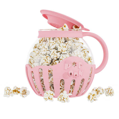 Pop-corn popper pour micro-ondes 2,13 L Rose - Ouverture large 2