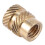200Pcs M3 Thread Knurled Brass Threaded Heat Set Heat Resistant Insert Embedment Nut for 3D Printer 3