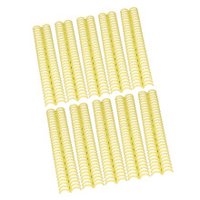 10 Stück 150-Seiten Gelbe Plastik-Klammerbindeschenkel, 30 Ringe