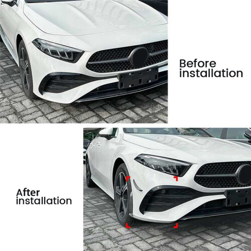 For - A-Class W177 2023+ A180 A200 Front Bumper Lip Angle Diffuser Splitter Spoiler Protector A 1