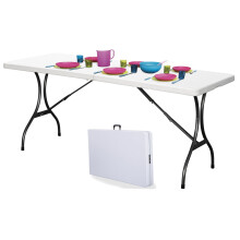 Mesa de jardim para banquetes de catering, dobrável, 240x70 cm, ModernHome