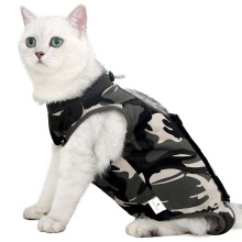Cat Recovery Suit After Surgery Breathable ECollar Alternative for Cats Dogs Camouflage M