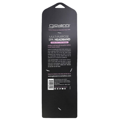 Giovanni Giovanni, Multi-Doel  Spa Headband, Grijs, 1 Headband 1