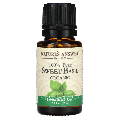 Nature's Answer, 100% Πουρ Organic Εσωτερική Οϊλ, Σουίτ Μπασίλ, 0.5 fl oz (15 ml) 2