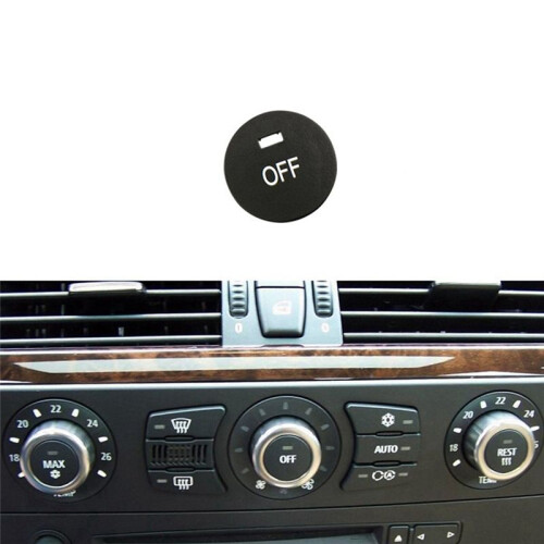 2X Air Conditioning Panel  Button Central Control Knob Cover OFF for  5 Series E60 E61 61319250196 2