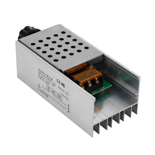 2X AC 220V 6000W SCR Voltage Regulator Controller Electronic Dimmer Thermostat Speed Regulation Mold with Case 2