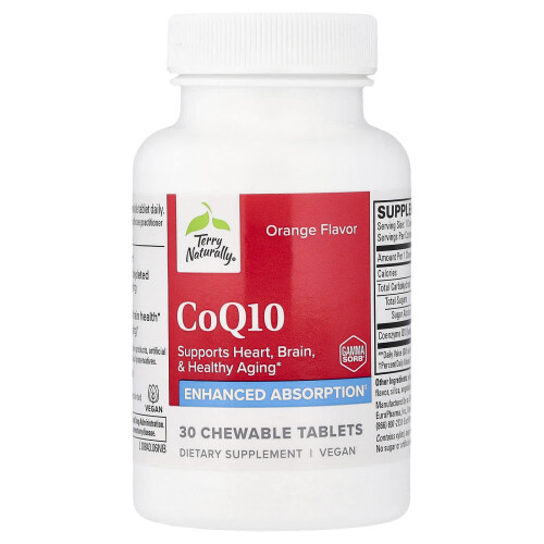 Terry Naturally, CoQ10, Oranje, 100 mg, 30 Eetbare Tablets 2
