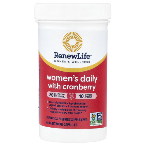 Renew Life Renew Life, Γυναίκες Ημερήσια με Κρανμπέρι, 60 Φυτικά Φιαλίδια 2