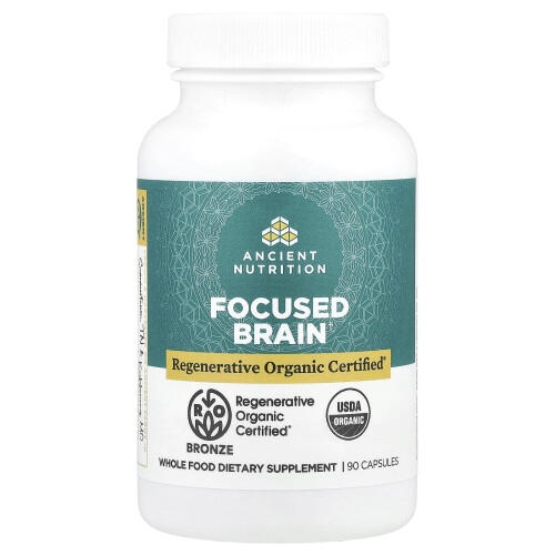 Ancient Nutrition, Focused Brain, 90 Capsules 2