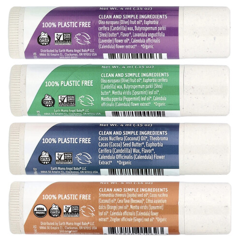 Earth Mama, Λιπική Κρέμα, Quadruplets, 4 Pack, 0.15 oz (4 ml) Each 1