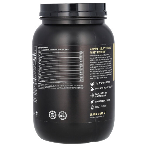 Animal, Isolate Loaded Whey Eiwitpoeder, Vanilla, 2 lb (907 g) 2