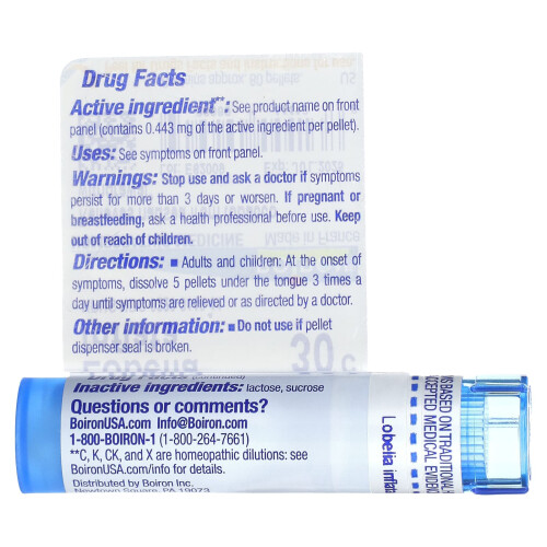 Boiron, Lobelia Inflata, 30C, Ca. 80 Pellets 1