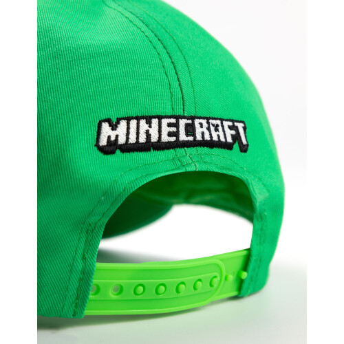 Minecraft Minecraft Snapback Curved Peak Cap (Boys Green) 1