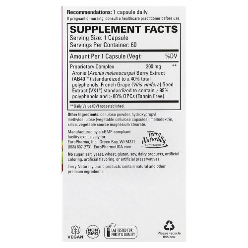 Terry Naturally, Aronia-bessencomplex, 60 capsules 1