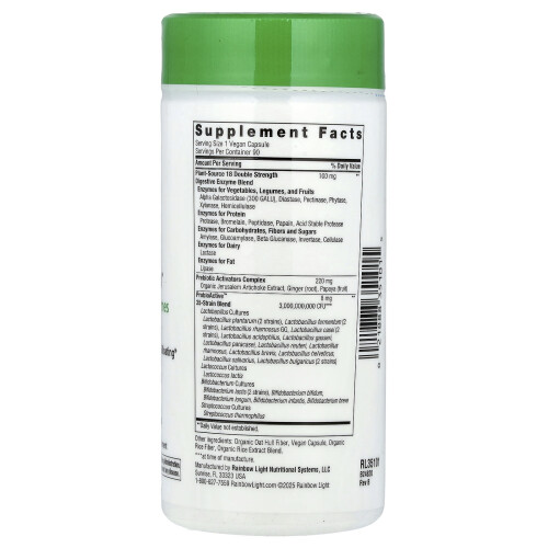 Rainbow Light, All-Zyme, Πηγή Ενζύμων + Προβιοτικών, 90 Vegan Capsules 1