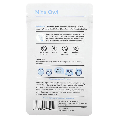 The Good Patch, Nite Owl, Per Bambini, 6 Patch 1