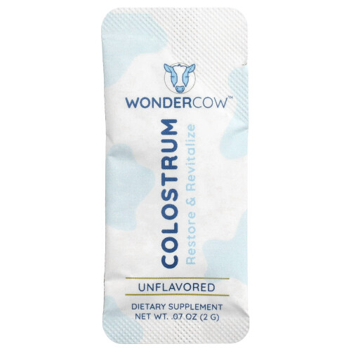 Wondercow, Pó de Colostrum, Sem Sabor, 30 Pacotes, 0.07 oz (2 g) Cada 2