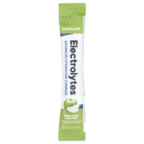 Nutricost, Electrolytes, Advanced Hydration Complex, Green Apple , 40 Stick Packs, 0.1 oz (4 g) Each 2