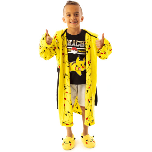 Pokémon Pokemon Bathrobe (Unisex Kids Yellow) 1