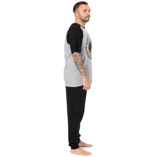 DC Comics DC Comics Batman Short Sleeve Long Leg Pyjama Set (Mens Black) 1