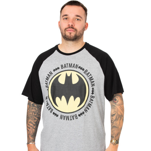 DC Comics DC Comics Batman Short Sleeve Long Leg Pyjama Set (Mens Black) 2