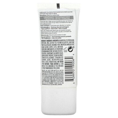 Almay, Ageless Smart Shade Foundation, 600 Tan, 1 fl oz (30 ml) 1