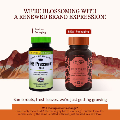 Herbs Etc., HB Pressure Τόνικ, 60 Softgels 2