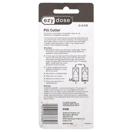 Ezy Dose, Pill Cutter, 1 Count 1