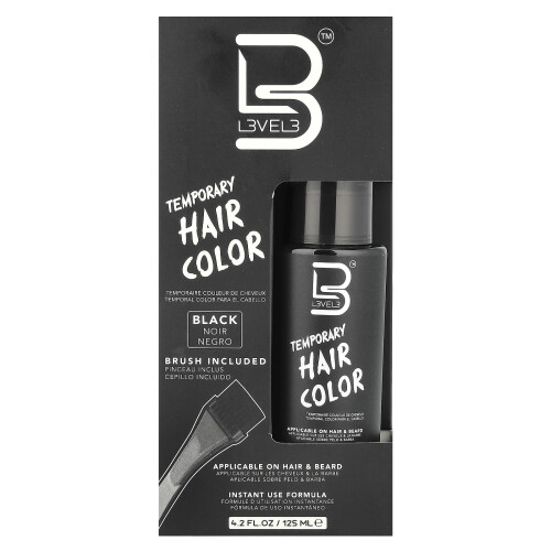 Level 3, Dočasný barva vlasů, černá, 4,2 fl oz (125 ml) 1