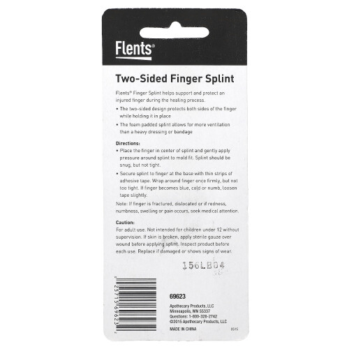 Flents, Finger Splint, To Sidede, Medium, 1 Count 1