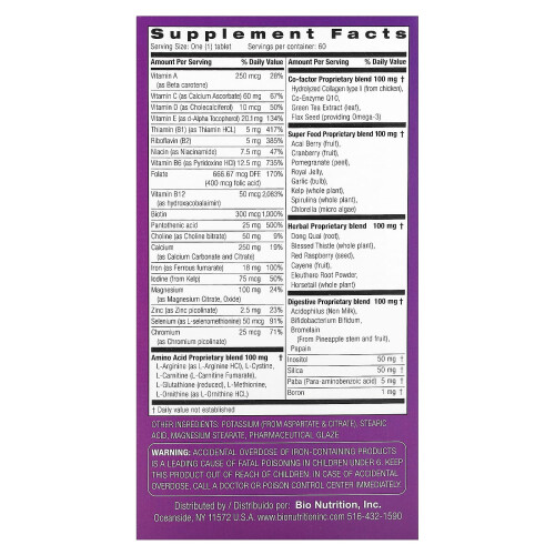 Bio Nutrition, Kvinders Velvære, 60 Tabletter 1