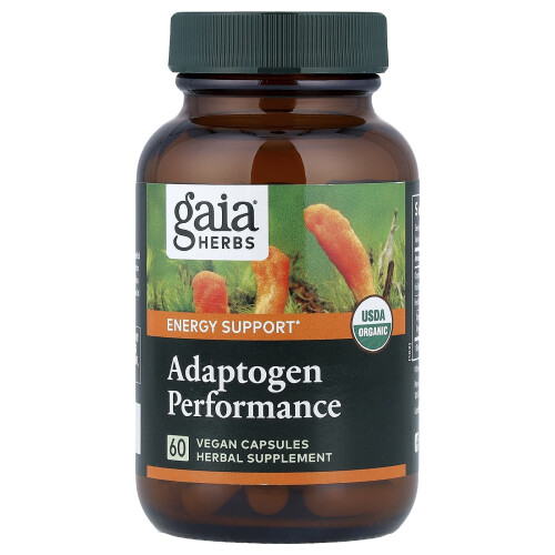 Gaia Herbs, Adaptogen Performance, Μύκητες & Βότανα, 60 Vegan Capsules 2