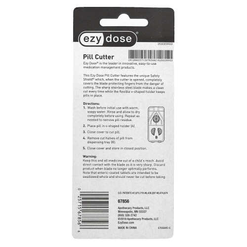 Ezy Dose, Safety Shield Pill Cutter, 1 Count 1