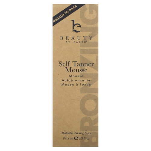 beauty by earth Selvbrunende mousse, Medium til Mørk, 3,3 fl oz (97,5 ml) 1