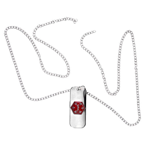 Emerge-Alert, Emergency Medical Identification Necklace, Blank, 1 Count 2