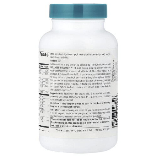 Source Naturals, Wellness ZincMunity, 50 mg, 120 Βεγανικές Καψούλες 2