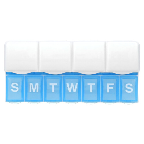 Ezy Dose, Weekly Pill Planner with Vitamin Compartments and Labels, 1 Count 2