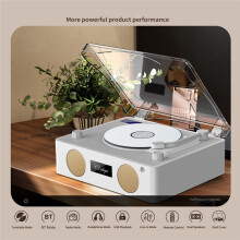 Lossless 5.0 CD Player with LED Ambient Light Built-in Speaker HIFI Music Player FM Radio Playback Player