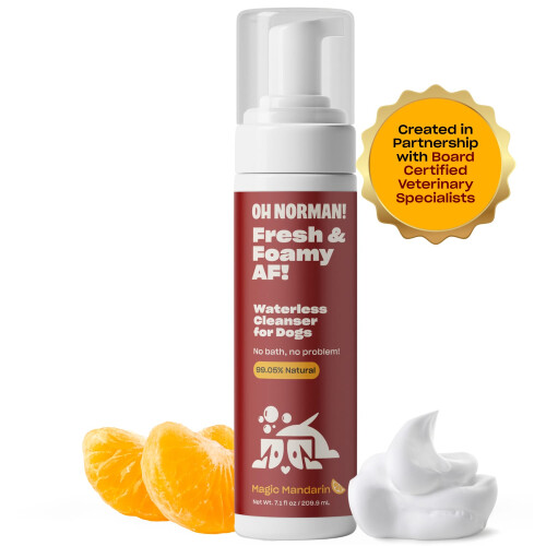 Oh Norman, Waterless Cleanser For Dogs, Magic Mandarin, 7.1 fl oz (209.9 ml) 2