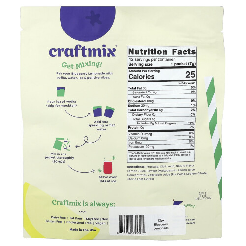 Craftmix, Λεμόνι-Μελιτζανοσαλάτι, 12 Πακέτα, 0,25 oz (7 γρ.) Κάθε 1