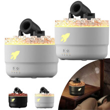 Volcanic Humidifier Humidifier Silent Dehumidifier Color LED Light Home Office Dehumidifier US Plug Black