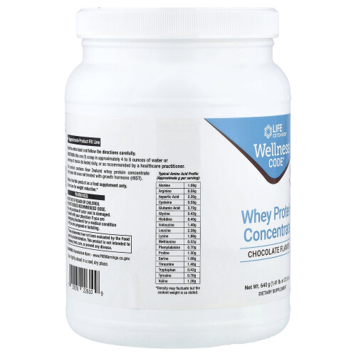 Life Extension, Wellness Code, Whey Protein Concentrate, Chocolate, 1.41 lb (640 g) 2