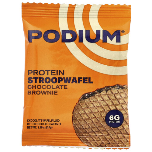 Podium Nutrition, Προτείνουσα Στροόπφελ, Καραμέλα Μοχού, 8 Στροόπφελ, 1.16 oz (33 γρ.) Κάθε 2