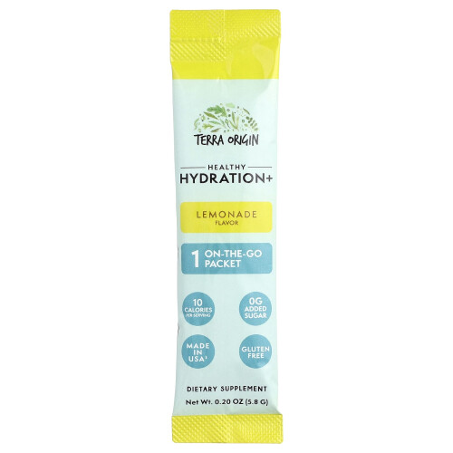 Terra Origin, Healthy Hydration+, Lemonade, 30 Pacchetti da Viaggio, 0.20 oz (5.8 g) Each 2