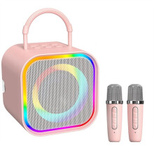 Karaoke Machine for Kids, Portable  Speaker with Dual Microphones, Ideal for Home Party Sing and Gifts