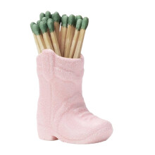Cowboy Boot Match Holder for Decorative Matchsticks Ceramic Cowgirl Boot Decor Aesthetic Small Cute Matchstick Box
