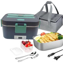 Electric Lunch Box: Portable Food Warmer with Fast Heating (1.8L), Ideal for Travel, Work, or the Car B EU Plug