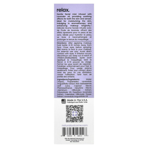 Natural Outcome, Afslapning, Afslappende Ansigtåndedrag, 4 oz (120 ml) 2